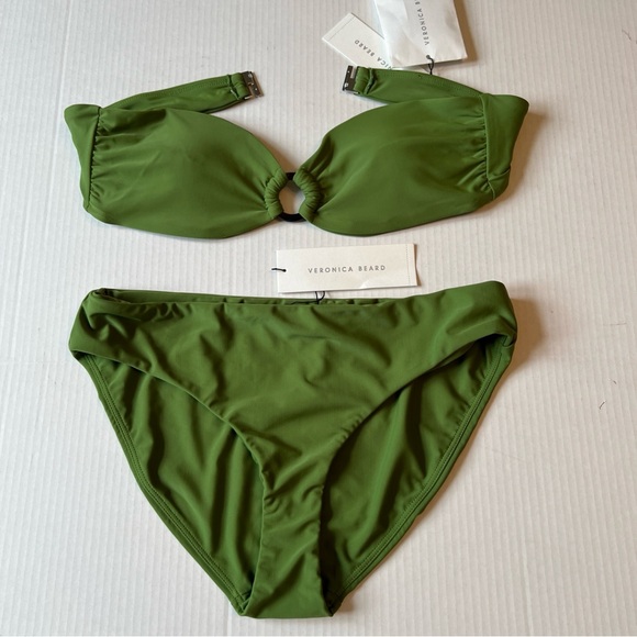 Veronica Beard Other - Veronica Beard Top Carper Sz L/Bottom Taral Bikini Sz M Green Swim Set💖NWT